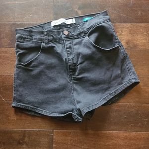High waisted black Jean shorts
